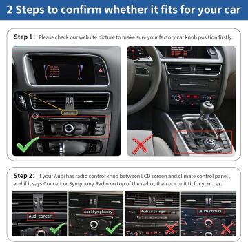 Audi A4 A5 S4 S5 (2009-2015) ve Q5 (2009-2017) için 2G MMI/Kablosuz CarPlay Android Auto  Kiti | CarPlay Arayüz İnterface Box, MirrorLink Desteği