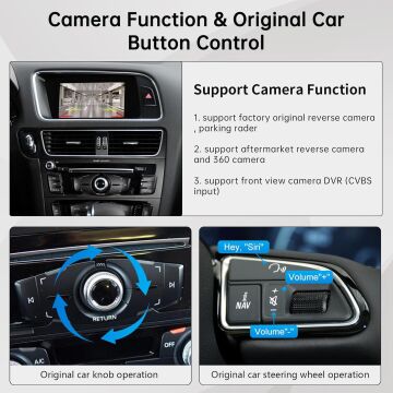Audi A4 A5 S4 S5 (2009-2015) ve Q5 (2009-2017) için 2G MMI/Kablosuz CarPlay Android Auto  Kiti | CarPlay Arayüz İnterface Box, MirrorLink Desteği